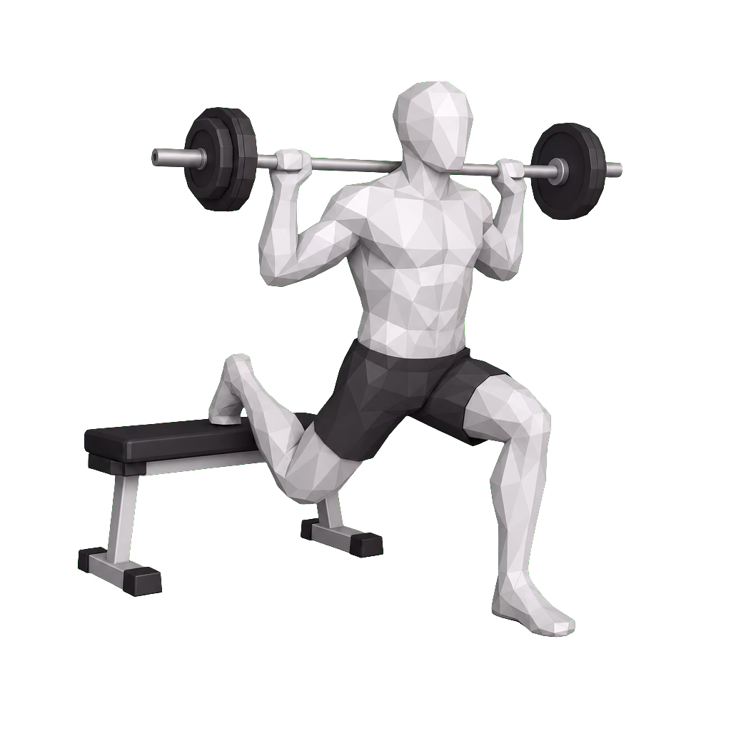 Barbell Bulgarian Split Squat demonstration