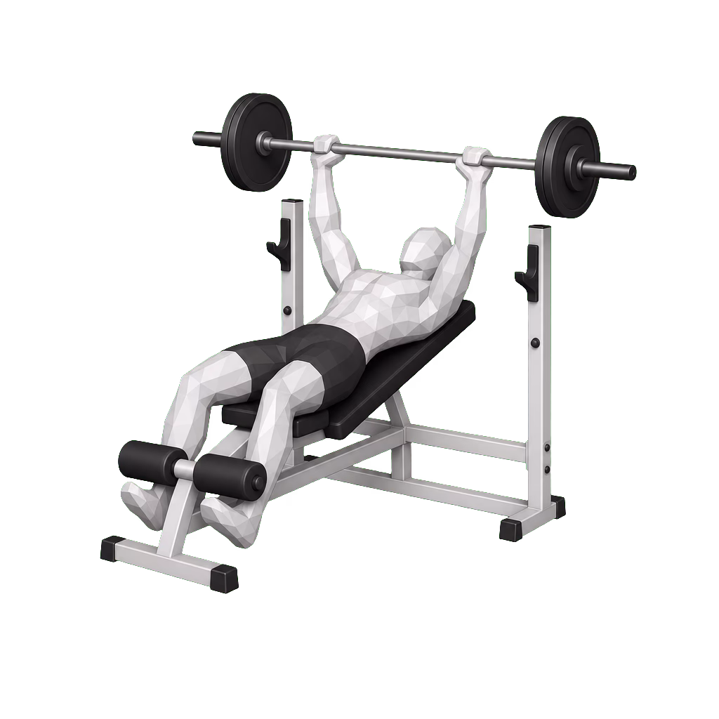 Barbell Decline Press demonstration