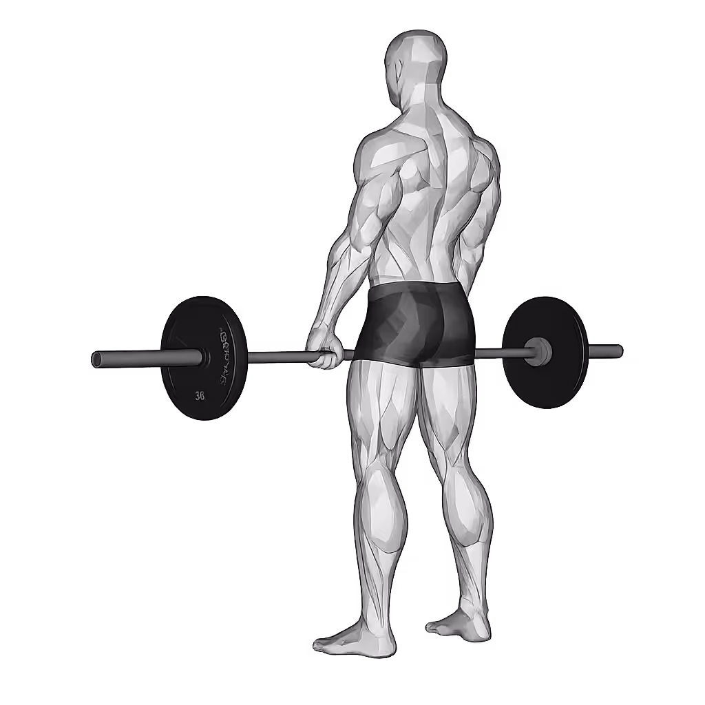 Barbell Shrug demonstration