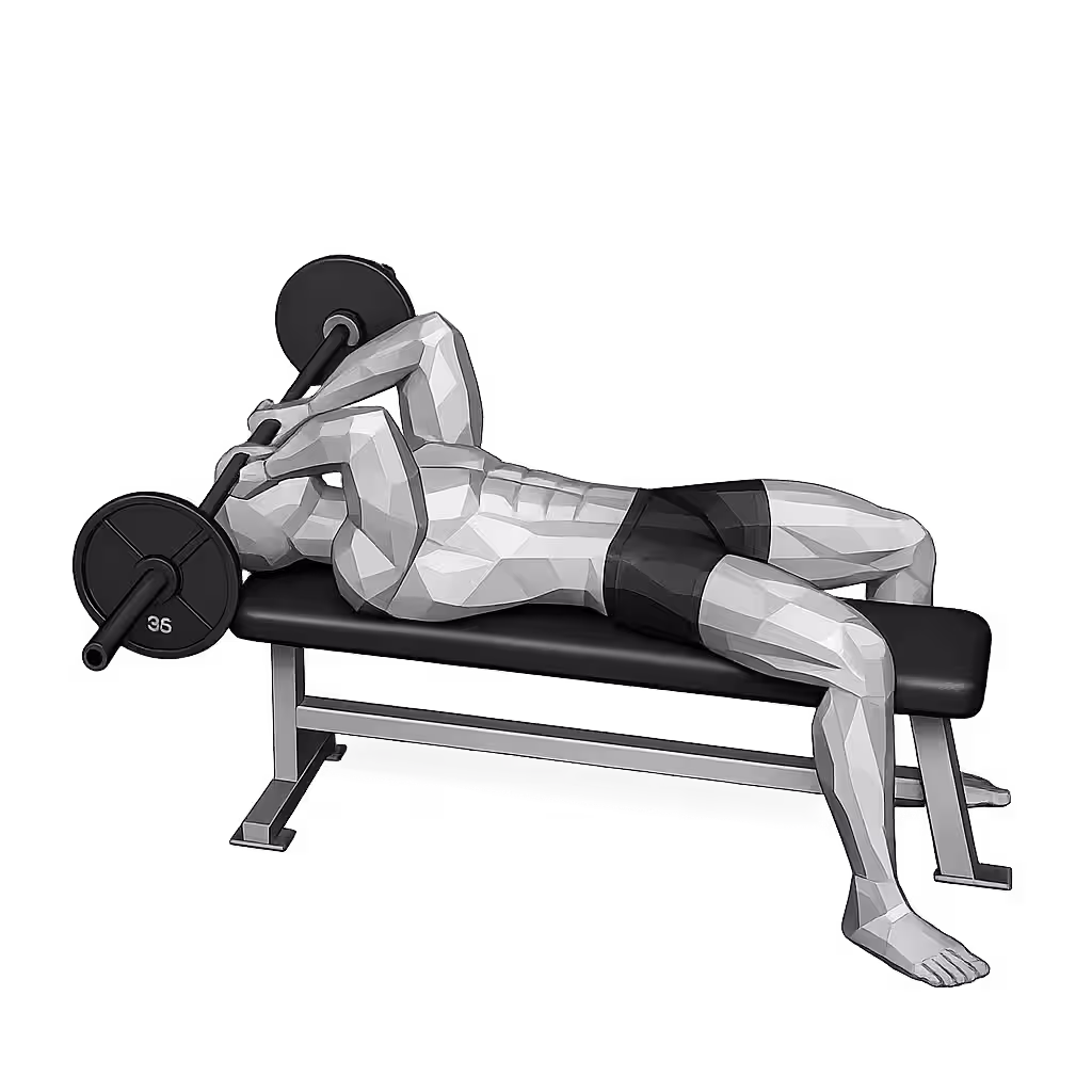 Barbell Skullcrusher demonstration