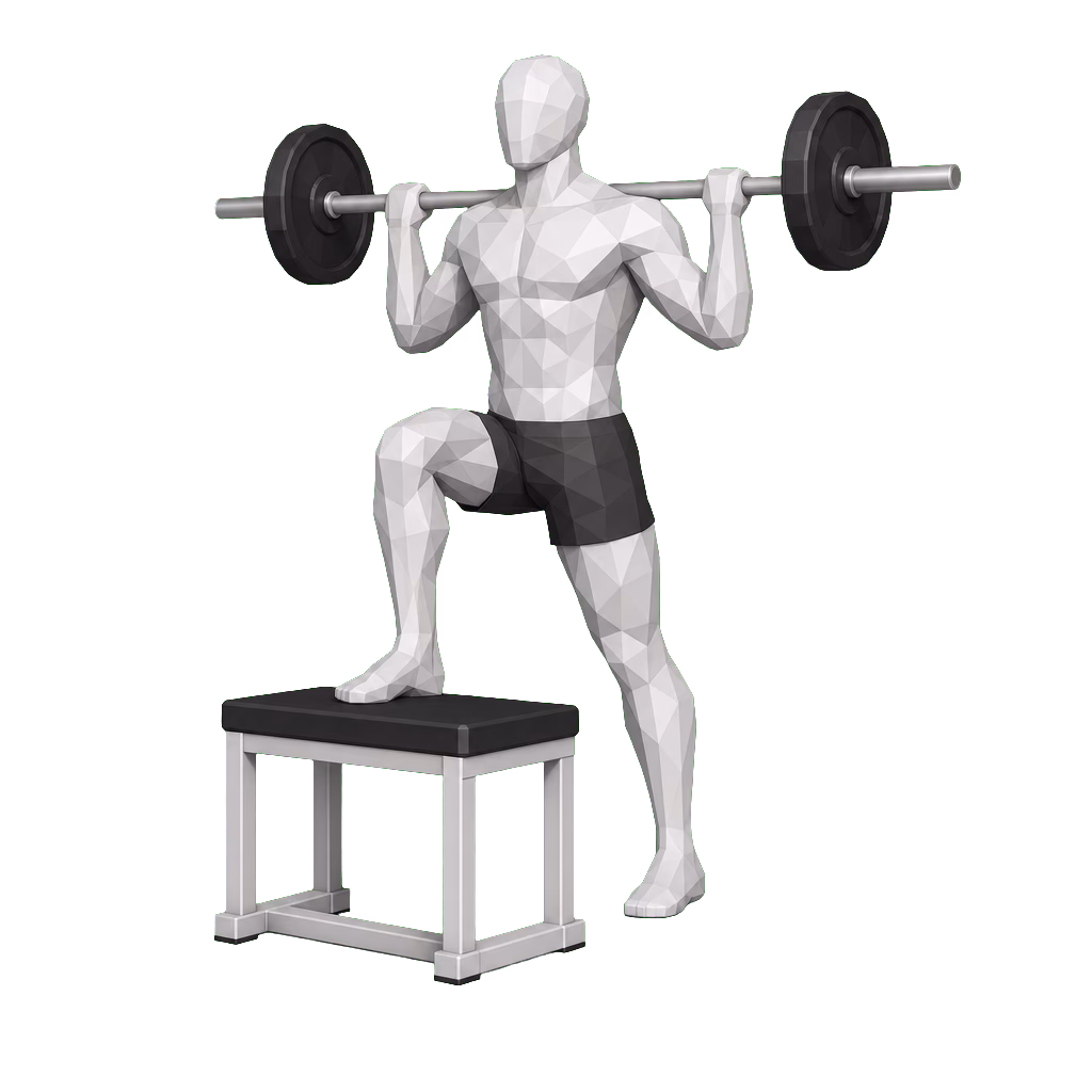 Barbell Step-Up demonstration