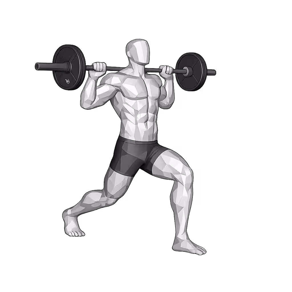 Barbell Walking Lunge demonstration