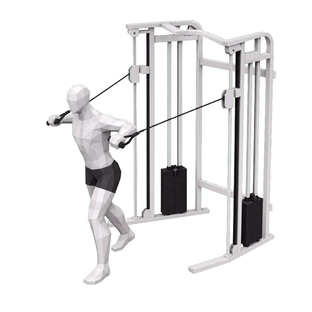 Cable Chest Press demonstration