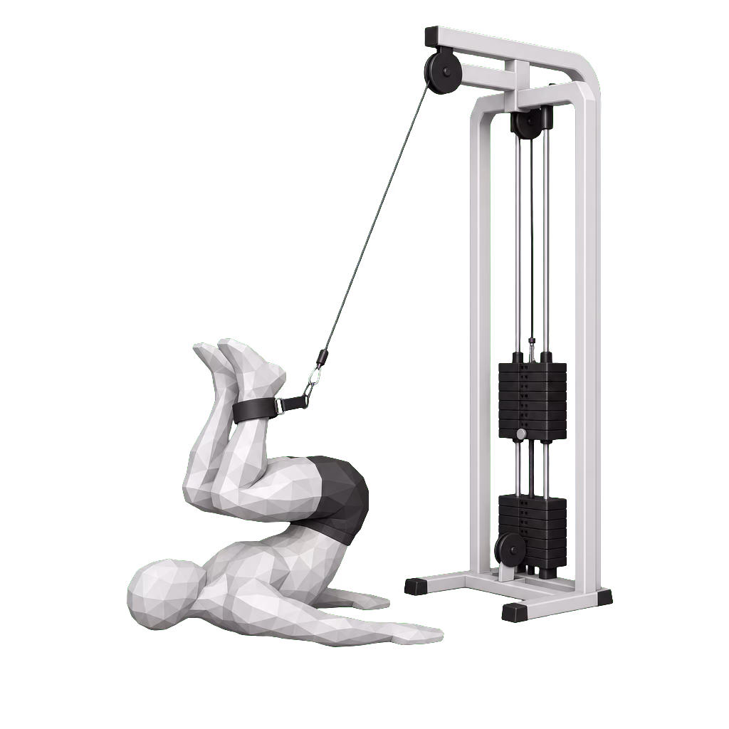Cable Reverse Crunch demonstration