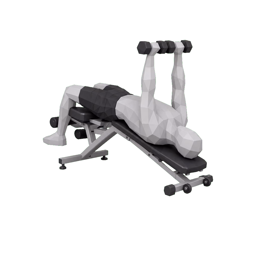 Dumbbell Decline Press demonstration