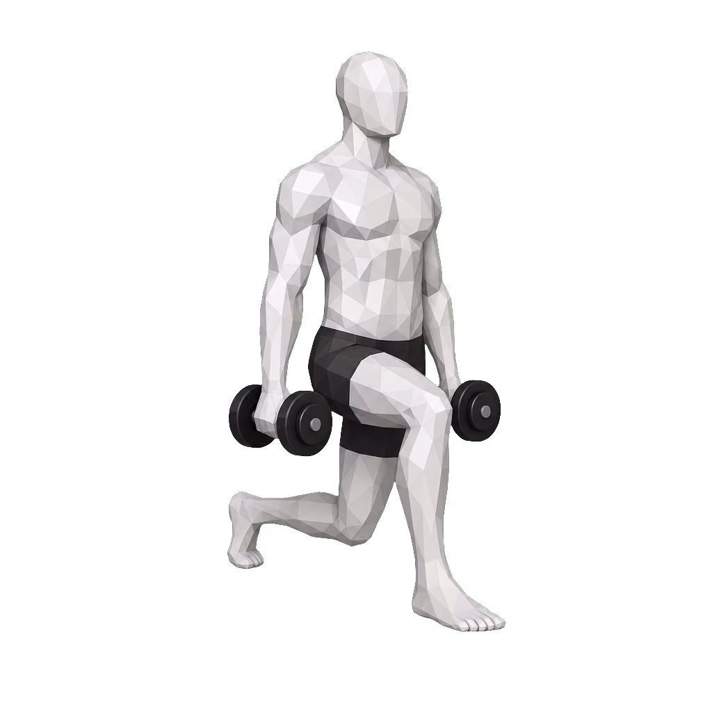 Dumbbell Lunge demonstration