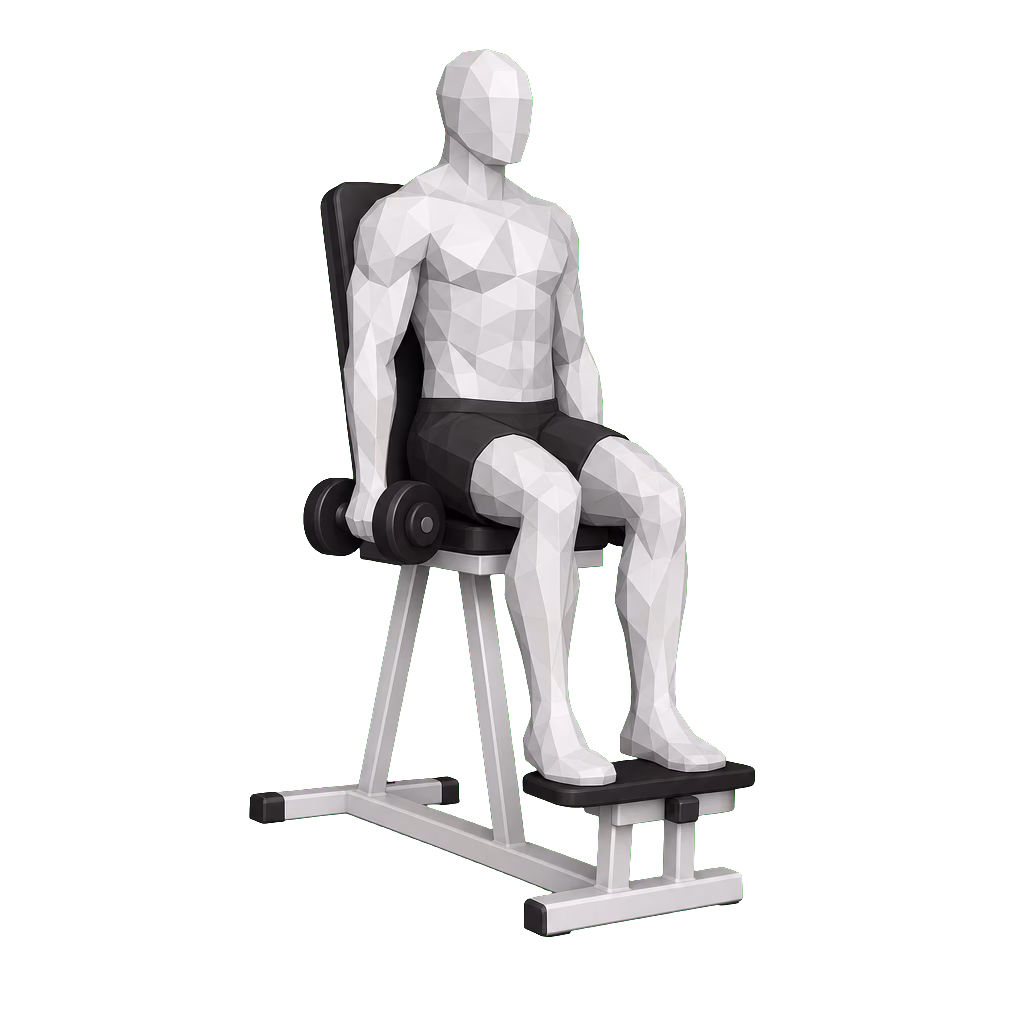 Dumbbell Seated Calf Raise demonstration