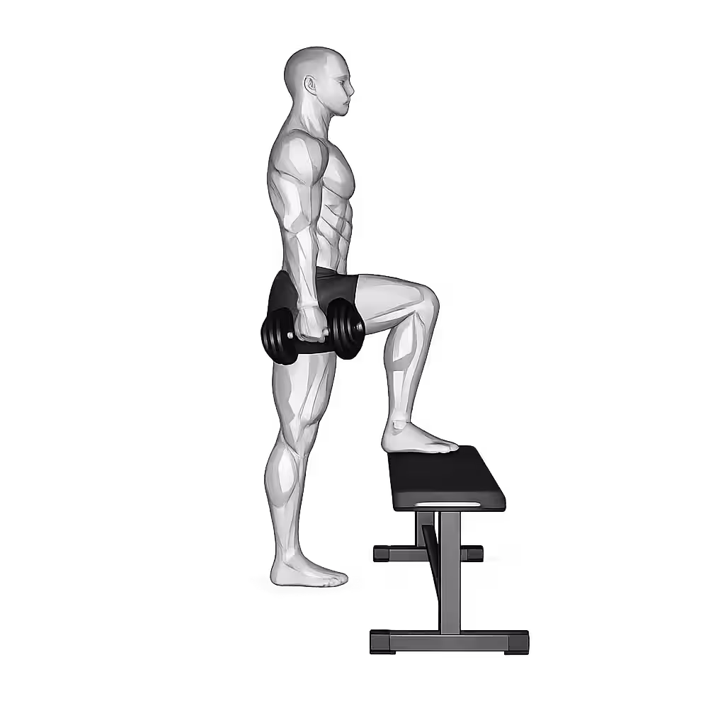 Dumbbell Step-Up demonstration