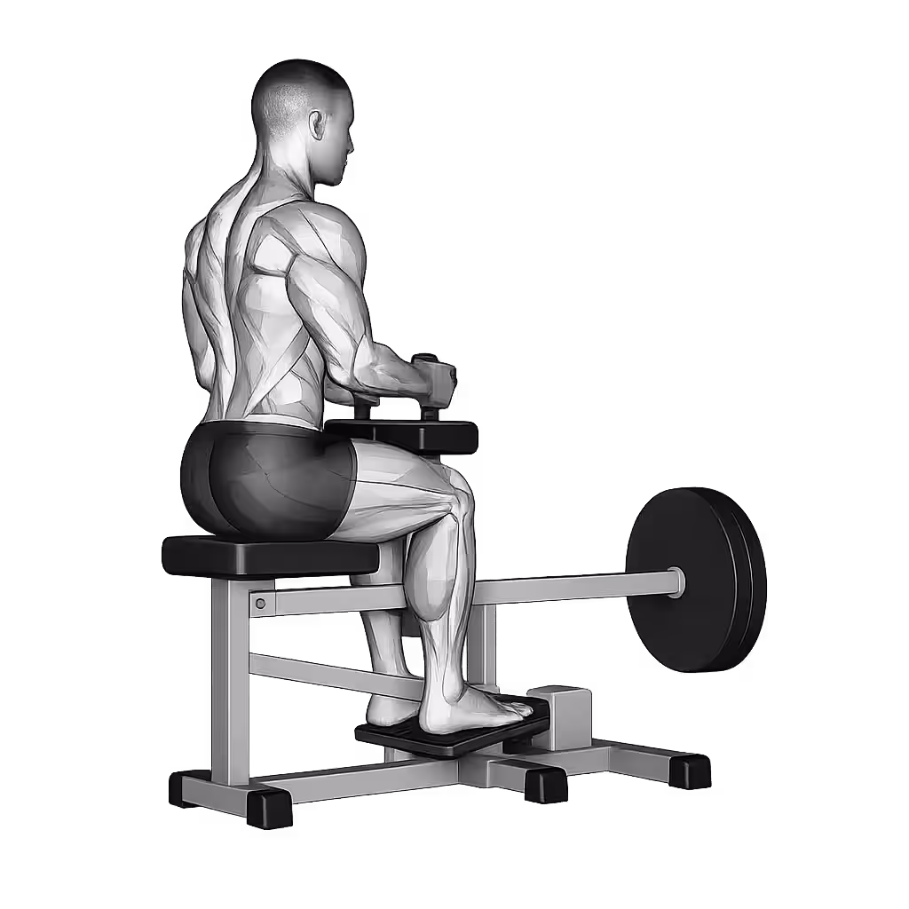 Machine Seated Calf Raise demonstration