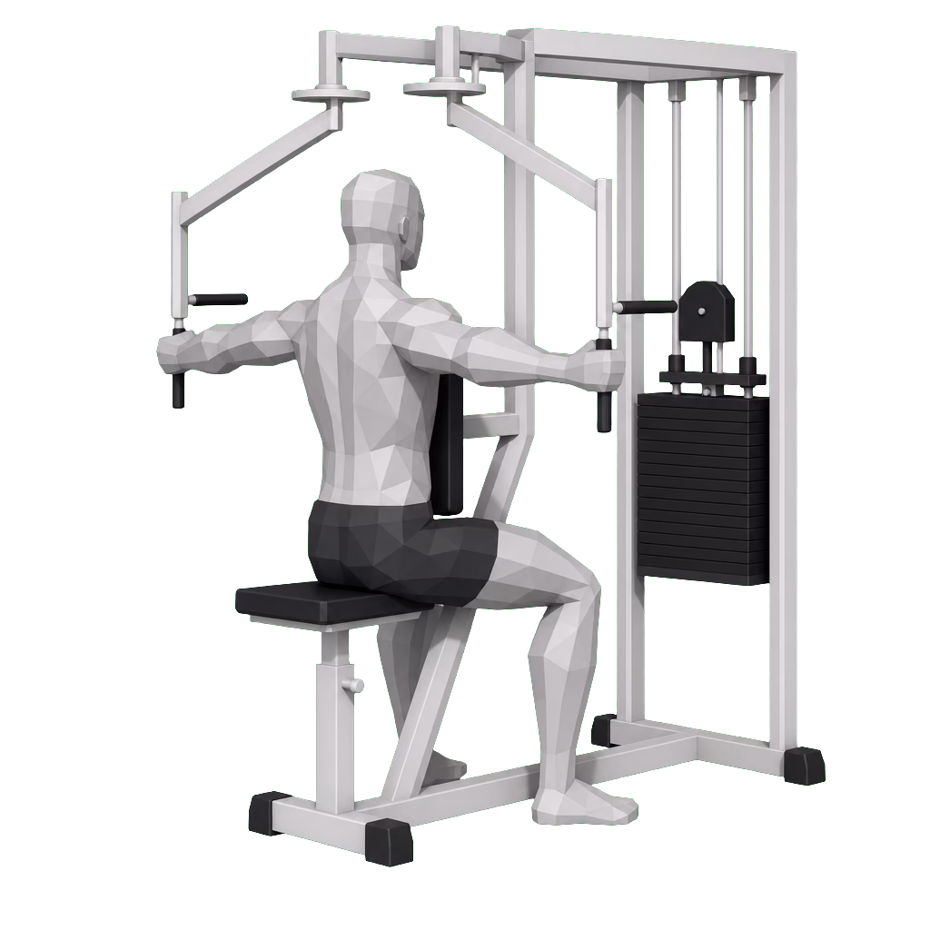 Reverse Pec Deck demonstration